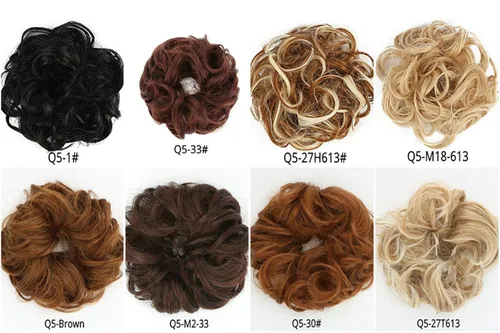 Vista 6 de STYLER Piezas de cabello de moño desordenado para mujer, piezas de cabello sintético con moño, extensión de cabello rizado en forma de dona (2#)