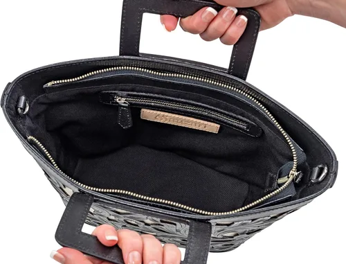 Vista 6 de Tooled - Bolso bandolera de piel para mujer, con asa superior
