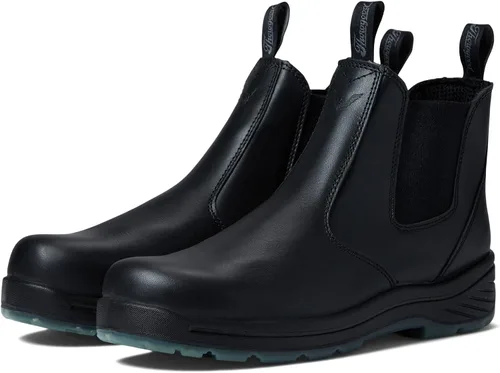 Vista 4 de Thorogood Botas de seguridad de 6 pulgadas para hombres y mujeres, de cuero con liberación rápida, suela antideslizante y parte inferior translúcida