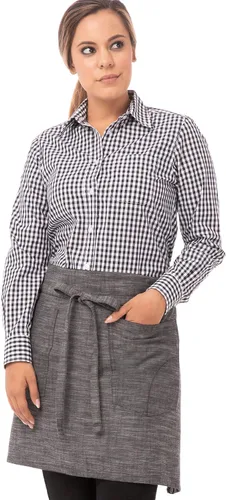 Vista 8 de Chef Works Delantal unisex Corvallis Half Bistro Negro