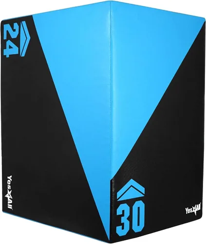 Vista 8 de Yes4All 3 in 1 Foam Plyometric Jump Box for Training & Conditioning - Plyo Jump Box for Fitness Workout Exercise B. 20" x 18" x 16" - 27 lbs