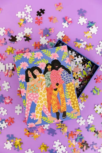 Vista 3 de ban.do Rompecabezas colorido de 500 piezas para adultos, 18 x 24 pulgadas, todos merecemos amor