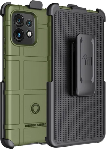 Vista 12 de Funda con clip para Motorola Edge Plus (2023), Nakedcellphone Special Ops Armor Funda protectora resistente y [trinquete giratorio] Funda de clip