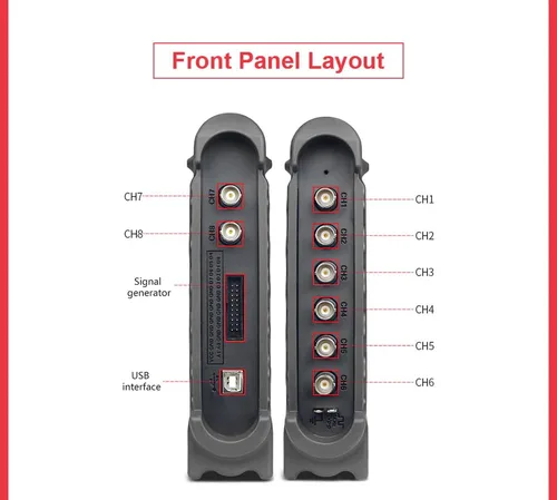 Vista 4 de Hantek 1008C PC osciloscopio digital automático de diagnóstico/captura de datos/generador programable, USB, 8 canales