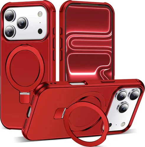 Vista 131 de SKYLMW - Funda compatible con iPhone 11 de 6.1 pulgadas, con soporte magnético invisible tipo anillo, funda translúcida de grado militar, compatible