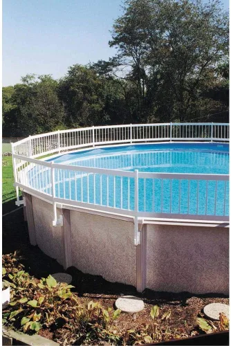 Vista 4 de Kit de base y valla para piscina sobre el piso (8 sección) de GLI, Blanco