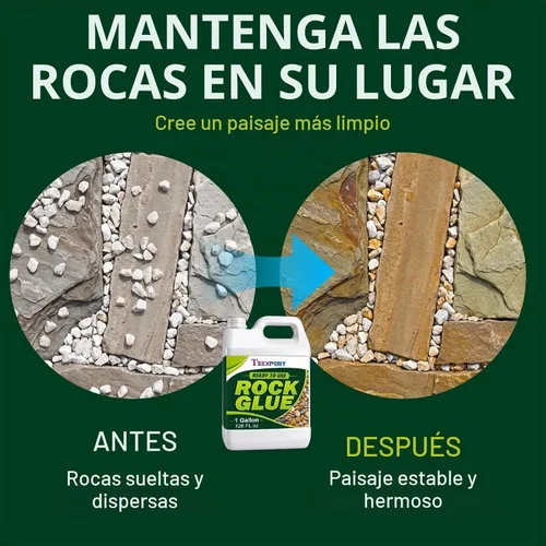 Vista 2 de Teexpert Pegamento de roca de 2 galones para paisajismo con pulverizador