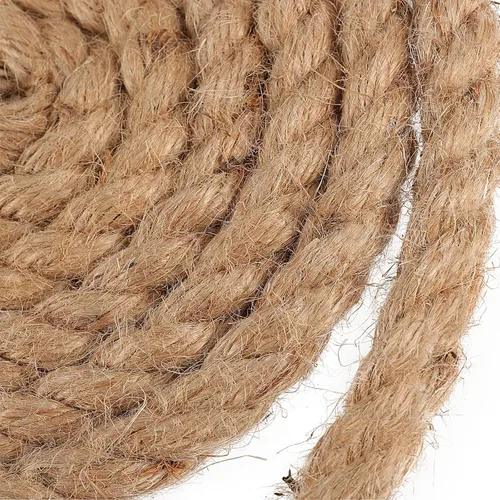 Vista 4 de JAPCHET Cuerda de yute natural de 164 pies x 0.394 in, cuerda de yute trenzado de 3/8 pulgadas, cuerda de arpillera fuerte para manualidades