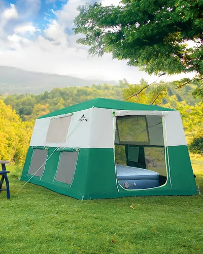 Vista 10 de CORANI Tiendas inflables de 14.1'x6.5'x9' para acampar, tienda de aire inflable portátil para 6/8/10 personas, impermeable, resistente al viento