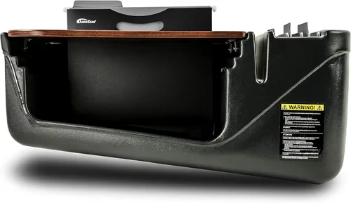 Vista 3 de Escritorio AutoExec Efficiency FileMaster para automóvil, con soporte para teléfono