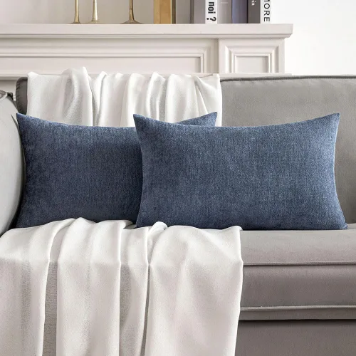 Vista 9 de MIULEE - Pack de 2 fundas de almohada decorativas beige de 16x16 pulgadas, cojines suaves de chenilla para sofá, fundas de cojín de estilo casa