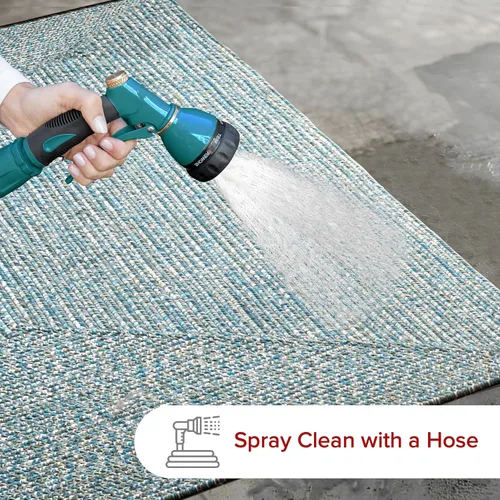 Vista 8 de nuLOOM Alfombra de Área Interior/Exterior Sólida Trenzada a Mano de 2' x 8', Apta para Mascotas, Alto Tráfico, Resistente a la Intemperie