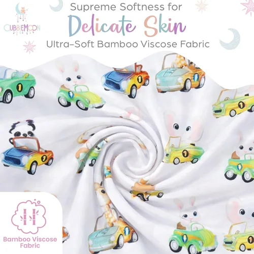 Vista 8 de CubbieMoon Bamboo Viscose Baby Pajamas 2 Way Zip for Diaper Change 0 to 24 Month Soft Stretchy Sleeper 2 Pack
