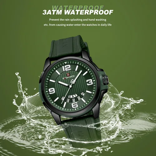 Vista 4 de NAVIFORCE Reloj impermeable para hombres, mujeres, niños y niñas, analógico, militar, deportivo, unisex, correa de silicona