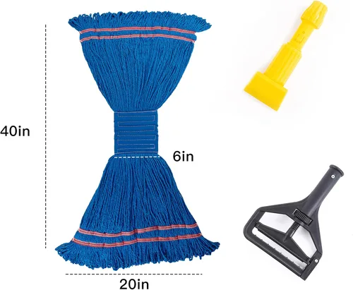Vista 3 de Matthew - Trapeador de microfibra de limpieza resistente, repuesto de cabezal de trapeador húmedo, excelente absorción, capacidad de lavado premium