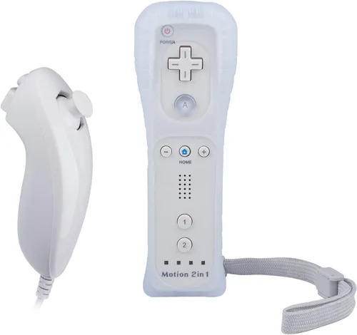 Vista 10 de TechKen 2 Pack Wii Controllers with Wii Motion Plus Inside Shock Wii Nunchuk Controller Compatible Nintendo Wii, Motion Plus Wii Controller