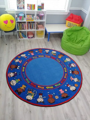 Vista 5 de KidCarpet.com Friends - Alfombra circular completa, redonda de 6 pies Amigos