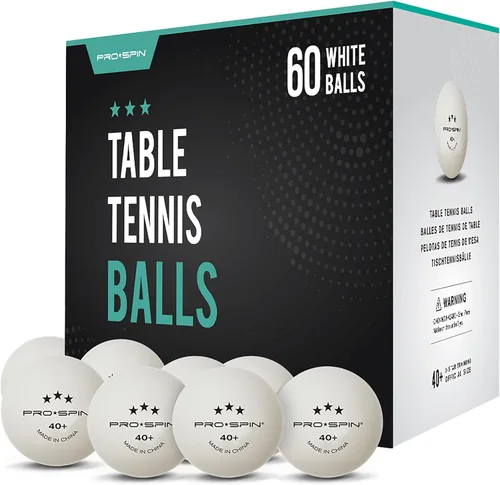 Vista 11 de PRO-SPIN High-Performance Ping Pong Balls (12/24/60 Pack Sizes) White 40+ Table Tennis Balls Premium ABS Plastic Professional Quality