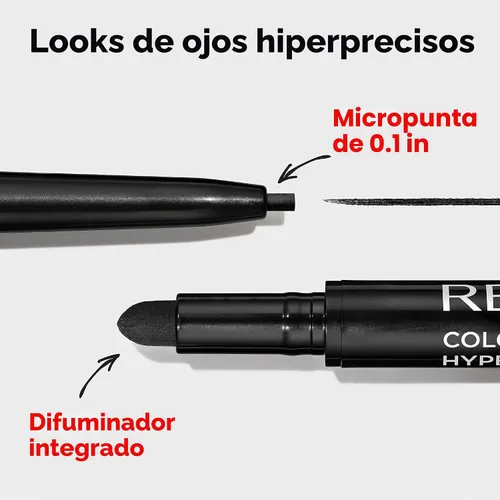 Vista 4 de Revlon ColorStay Micro Hyper Precision Gel Delineador de ojos, 214 Negro