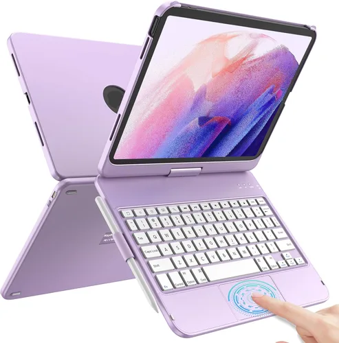 Vista 8 de TQQ Funda Touch para iPad (A16) de 11ª generación con teclado (11 pulgadas, 2025) y 10ª generación (10.9 pulgadas, 2022) – 360° giratorio, delgado