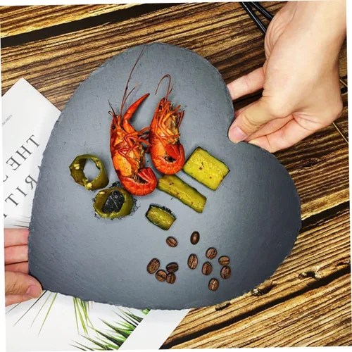 Vista 6 de Juego de platos en forma de corazón Charcutería Plato para servir Cena Plato de sushi Desayuno Plato de postre Bandeja de carne