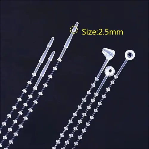Vista 4 de Plastic Tag Fasteners 2000pcs 3/5/7/9Inch Locks PP Commodity Clothes Price Label Tagging Pins Plastic Loop Pin Lock Rope Line Tag(5Inch Transparent)