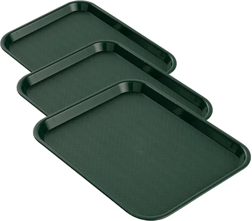 Vista 12 de Restaurantware RW Base - Bandeja de comida rápida de 14 x 18 pulgadas, 1 bandeja resistente para cafetería, ligera, antideslizante, bandeja