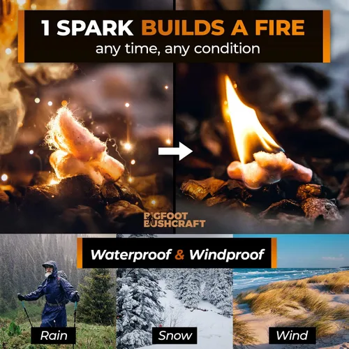 Vista 2 de Arrancadores de fuego impermeables no tóxicos con quemaduras de más de 5 minutos para emergencias, supervivencia, fogatas, fogatas, parrillas