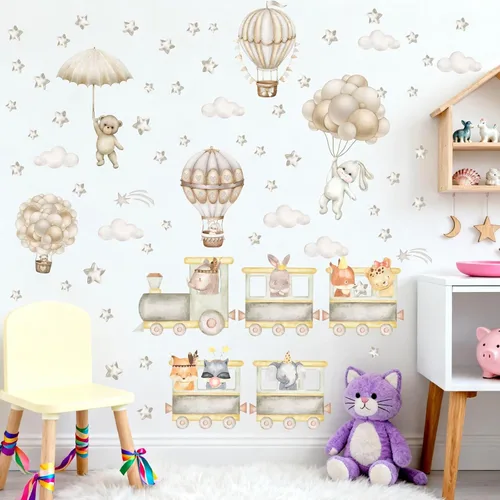 Vista 10 de Calcomanías de pared para automóvil, camión, construcción, vehículos, calcomanías de pared de dibujos animados, acuarela, calcomanías de tractor