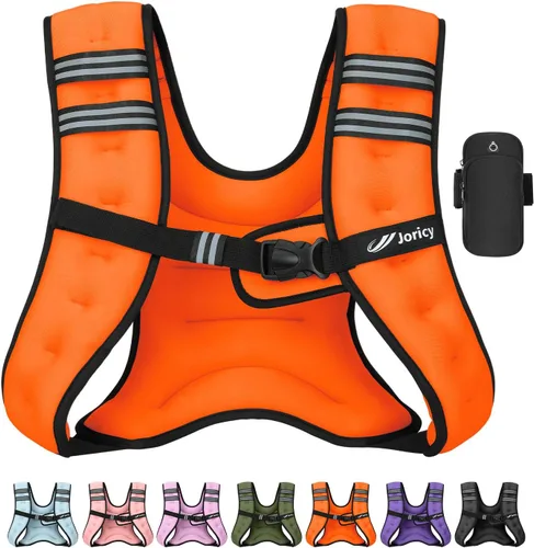 Vista 8 de Chaleco con peso unisex, con franja reflectante para correr, entrenamiento, caminar, entrenamiento de fuerza, pérdida de peso, fitness