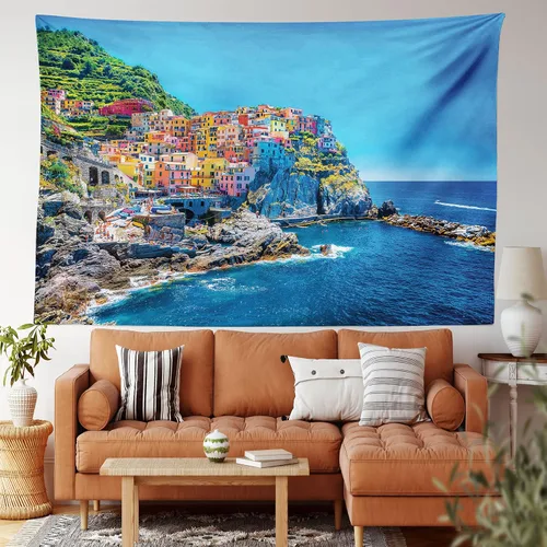 Vista 50 de Lunarable Tapiz de los años 90, historia inspirada en el arte pop, ilustración temática de baile de celebración, decoración de tela para colgar