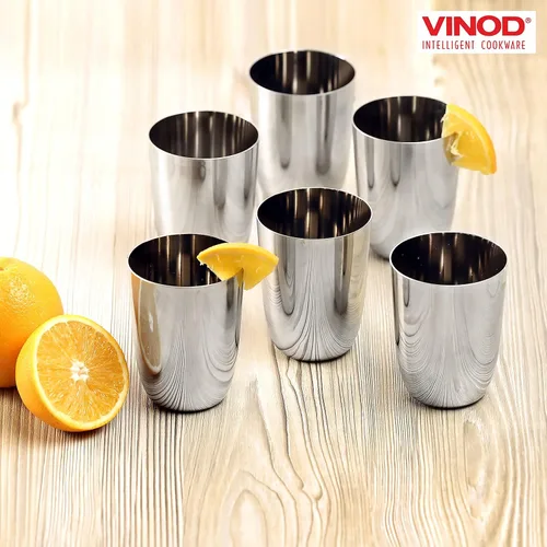 Vista 6 de Vinod Juego de 12 vasos de acero inoxidable de alta calidad, para cocina del hogar Set de 12