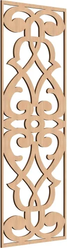 Vista 174 de 9 3/8"W x 24 3/8"H x 1/4"T Bellaire Decorativos Paneles de pared de madera calado, abedul