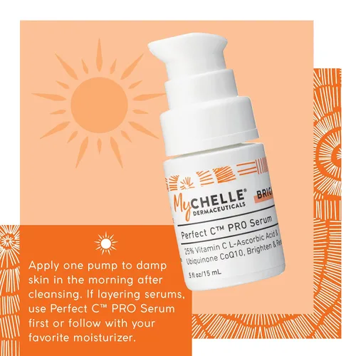 Vista 6 de Mychelle Dermaceuticals Perfect C Pro Suero, nivel profesional 25% (0.5 onzas líquidas) suero de vitamina C de ácido L-ascórbico – Cuidado