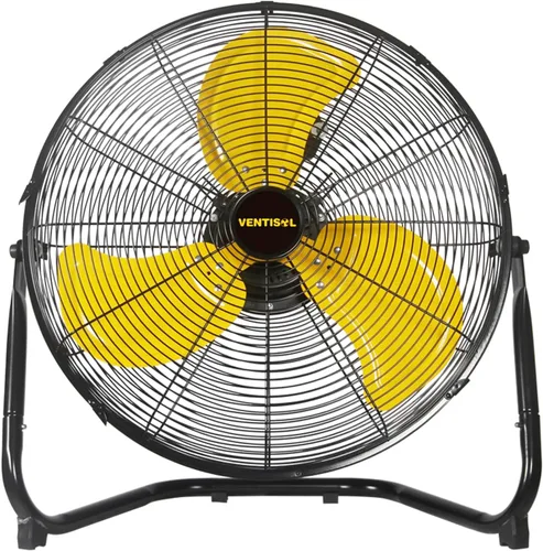 Vista 9 de VENTISOL - Ventilador de piso portátil de 12 pulgadas, ventiladores industriales de metal de 3 velocidades con inclinación de 180°, ventilador