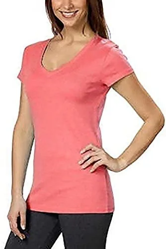 Vista 2 de Kirkland Signature Camisetas prémium de algodón con cuello en V para mujer