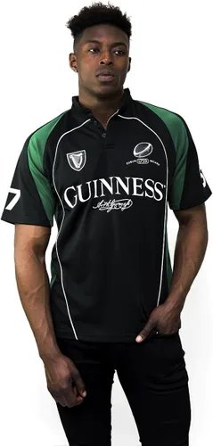 Vista 6 de Guinness - Camisa de rugby de manga corta, color negro y verde