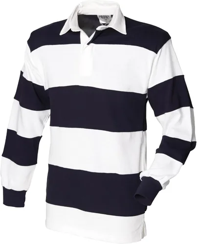 Vista 6 de Camisa de rugby de manga larga con rayas cosidas en la primera fila