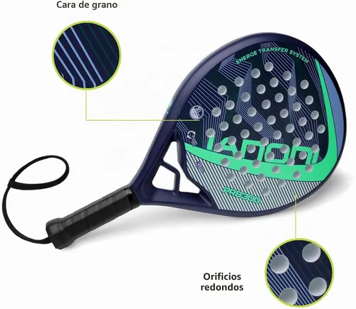 Vista 7 de Padel Racket Carbon Fiber Surface with EVA Memory Flex Foam Core Lightweight Padel Racquet