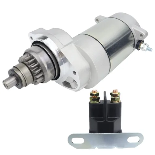 Vista 2 de Arranque y Bendix y Relé para Polaris Trail Blazer 250 2005 2006, 3085393 SM13298 SM-8 18331 18331N 410-54006 41054006 SMU0034 495714 49-5714 PA-101
