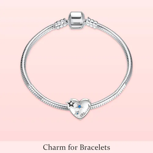 Vista 4 de EZ Tuxedo Abalorio de plata de ley 925 con circonita cúbica para pulseras Metal circonita