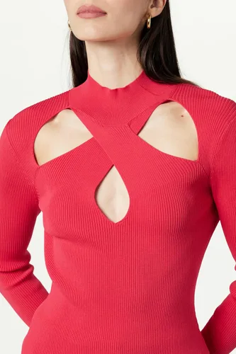 Vista 3 de The Drop Suéter con cuello alto falso Cecilia para mujer