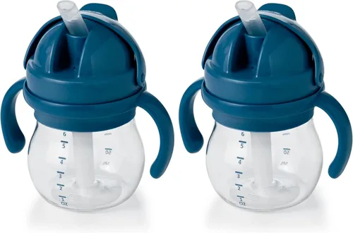 Vista 11 de OXO Tot Transitions Vaso con Pajita con Asas Extraíbles - 6 oz. - Blossom