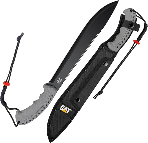 Vista 7 de Cat Machete con funda de correa para el hombro, 19 pulgadas, cuchillo de hoja de acero inoxidable con mango de herramienta ergonómico y cómodo