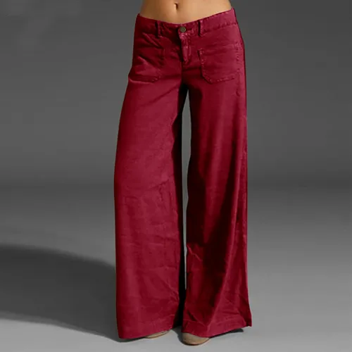 Vista 5 de Women's Wide Leg Palazzo Lounge Pants Button Down Light Weight Loose Slacks Trousers Comfy Casual Plain Joggers