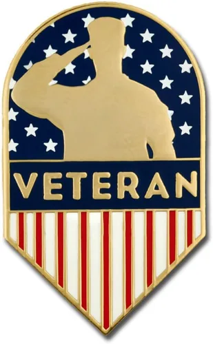 Vista 23 de PinMart Pin de veterano – Pin patriótico americano de solapa o sombrero – Orgulloso de ser retirado ejército, marina, fuerza aérea o cuerpo