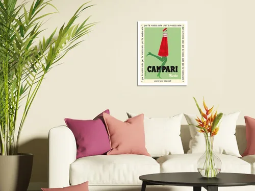 Vista 3 de Para tu sed (Per la Vostra Sete) - Campari Soda - Póster publicitario vintage por Franz Marangolo c.1950 - Impresión artística maestra (sin marco) 6