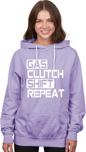 Vista 6 de Go All Out Sudadera con capucha Gas Clutch Shift Repeat para hombre y mujer