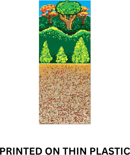 Vista 3 de Beistle Telón de fondo Forest de 8 bits