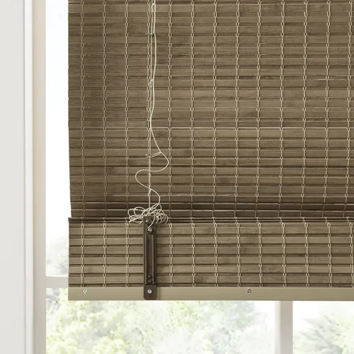 Vista 8 de Madison Park Eastfield - Persianas romanas sin cordones 100% de bambú, panel de privacidad de madera tejida, filtrado de luz, fácil instalación